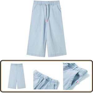 Kinderbroek - Zachtdenimblauw - Maat 140 - 100% Katoen Kinderbroeken - Kinderbroeken - Kinderkleding - Kinderkled