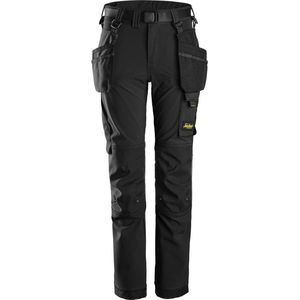 Snickers 7575 AllroundWork, Junior 4-way Stretch Broek - Zwart/Zwart - 116