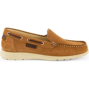 Travelin Seatown - Dames Instappers - Leren Moccasins - Cognac