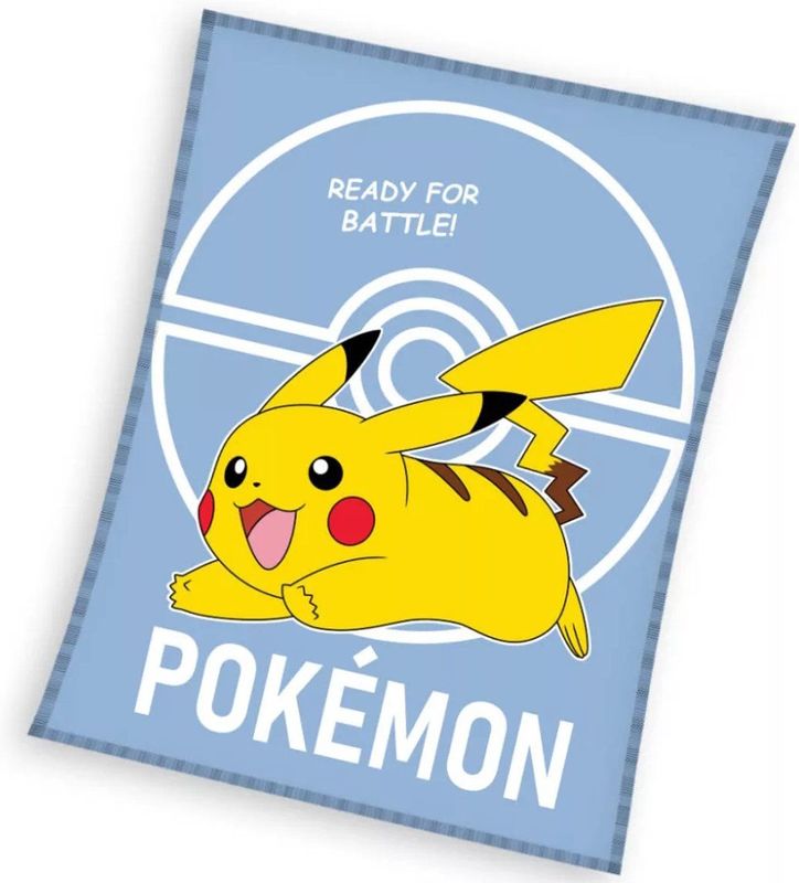 Pokemon - Starters Battle - Fleece Deken - Lichtblauw - 110 x 140 cm