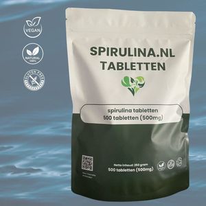 Spirulina.nl - Spirulina Tabletten - 500 mg - 500 Tabletten - Vegan - Energie & Detox