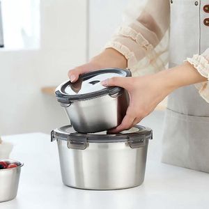 Roestvrijstalen voedselcontainer met luchtdichte deksels, 5 stuks, herbruikbare Bento lunchbox voor het bewaren van levensmiddelen, lekvrij, oven, vriezer, vaatwasmachinebestendig