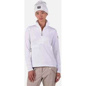 Dames Fleece pully / Blacksides Halve rits - Wit