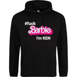 Barbie Ken | Hoodie | Sweater | Capuchon | Trui | Hooded | Print | Barbie ken | Feest | Carnaval | Party | Zwart | Maat XXL