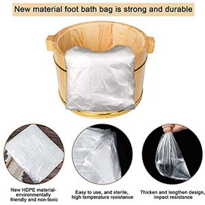80 stuks transparante pedicure liners van plastic voor voetbaden, geschikt voor spa, hotel en thuisgebruik, hygiënisch en eenvoudig te gebruiken