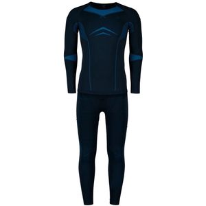 Odlo Fundamentals Performance Warm Basislaag Set Blauw S Man