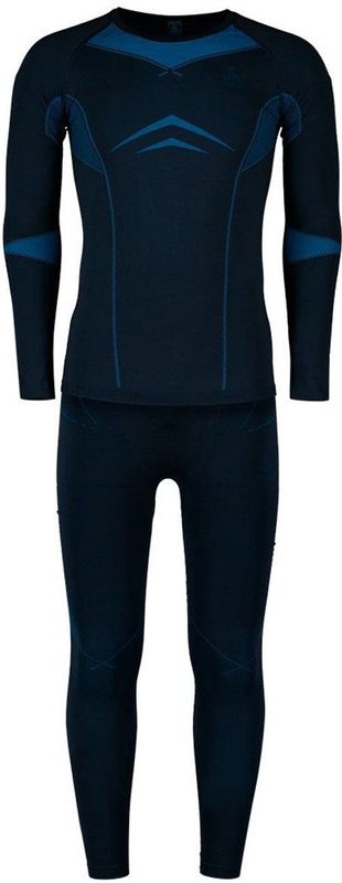 Odlo Fundamentals Performance Warm Basislaag Set Blauw S Man