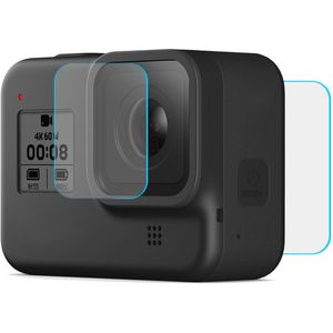Puluz 9H 2.5D gehard glasfolie voor GoPro HERO8 zwarte lens en LCD-scherm, camera gehard glasfolie