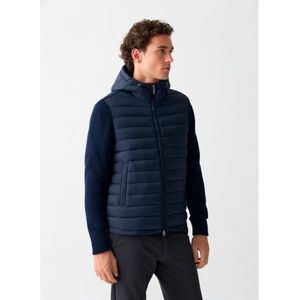 Colmar Jas met capuchon en groen gebreide mouwen