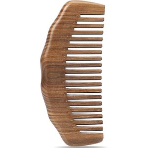 Natuurlijke Brede Tandkam van Hout - Antistatische Haarontwarringsborstel voor Dames en Heren