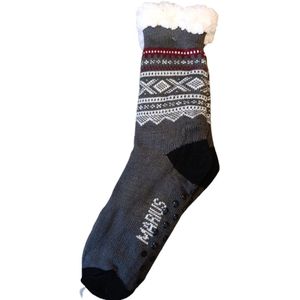 Huissokken - Anti slip sokken - One Size - Warme Sokken - Donkergrijs | Sports4You