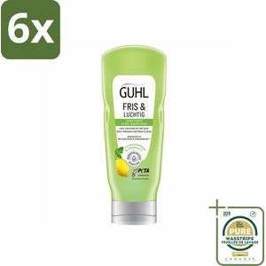 Guhl - Conditioner - Fris & Luchtig - 200 ml - Voordeelverpakking - 6 stuks - Conditioner voor vet haar - Luchtige conditioner