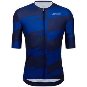 Santini Furia Smart Korte Mouw Wielertrui Blauw XS Man