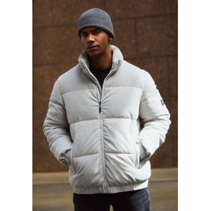 Mexx Corduroy Puffer Jacket Light Grey Heren - Maat L
