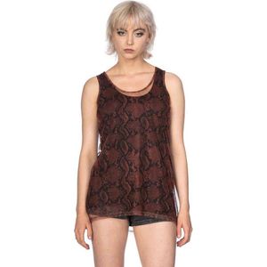 Banned Mouwloze top -3XL- JERSEY AND SNAKE VEST Rood