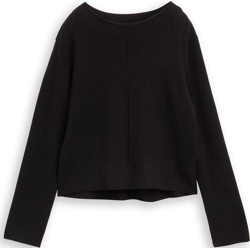 Tom Tailor Cropped gebreide trui met opstaande kraag