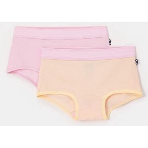 Woody duopack boxershort meisjes - lichtroze/gestreept - 251-10-SHD-Z/034 - maat 128
