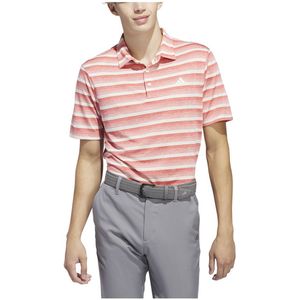 Adidas 2 Colour Stripe Korte Mouw Poloshirt Oranje XS Man