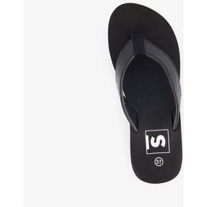 Dames teenslippers met sleehak zwart - Maat 36