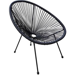 Garden Plus Ibiza loungestoel zwart