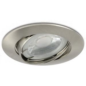 2x Inbouw GU10 LED Spot Armatuur - Zilverkleurig - Kantelbaar - Zaagmaat Ø75 mm - Aluminium - IP20 - Eenvoudige montage