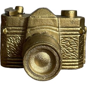 LeJoy spaarpot camera - gouden fotocamera - gouden beeldje - gold - geld sparen - uniek - money bank
