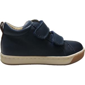 Falcotto - Haley - mt 22 - velcro effen lederen sneakers - navy/cognac
