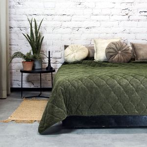 Unique Living - Bedsprei Jenny - Groen - Polyester - 240x280cm