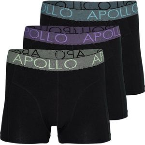 Apollo - Boxershort heren - Zwart - Maat XXL - Heren boxershort - Boxershort multipack - Heren boxershort pack - Ondergoed Heren - Boxershort jongens