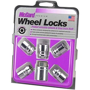 Verchroomde Kegelslot Wieldoppen - Set van 5 (M12 x 1,5 Draadmaat)