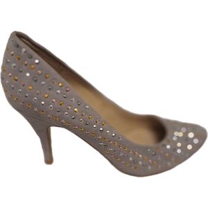 LA STRADA-PUMPS-LT.GREY-MICRO STUDS -SIZE 38