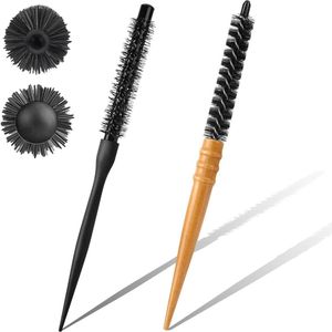 Ronde haarborstels - professionele stylingborstel voor dun haar en baardkrullen