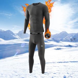 MEETHOO Thermoset - Thermo Ondergoed Heren - Thermo Kleding Set-Grijs-XXL