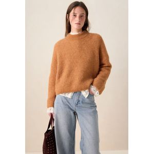 Sissy-Boy - Lichtbruine Trui - Turtleneck - Fluffy Stof