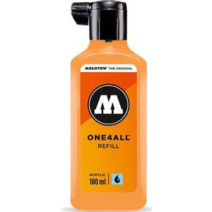 Molotow ONE4ALL™ - 180ml Fluoriserend Oranje navul Inkt op acrylbasis