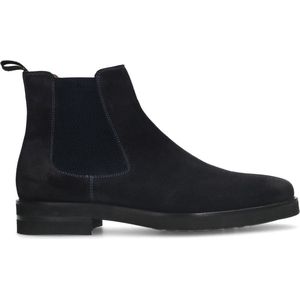 Manfield Suède Chelsea Boots Blauw