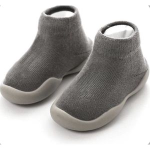 Antislip baby schoentjes - maat 24/25 – 15 cm - grijs