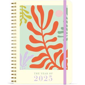 Lannoo Graphics 2025 Agenda Planner A5 met metalen spiraal - reeks: Papier découpé - design: MINT