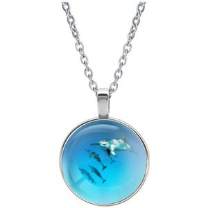 Ketting Glas - Dolfijnen