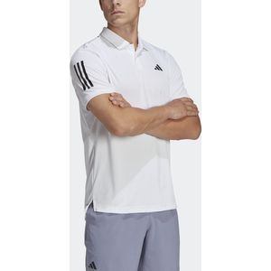 adidas Performance Club 3-Stripes Tennis Poloshirt - Heren - Wit- 2XL