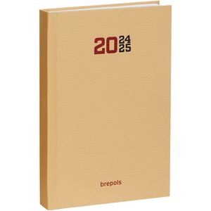 Brepols agenda 2024-2025 - COLLEGE - Dagoverzicht - Beige - 11.5 x 16.9 cm