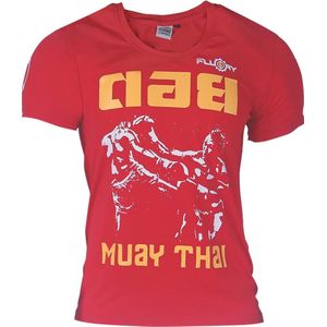 Fluory Fight Game Muay Thai Kickboxing T-Shirt Rood maat L
