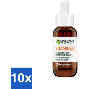 Garnier - SkinActive - Nachtserum - Anti-Pigmentvlekken - 10% Vitamine C & Hyaluronzuur - 30 ml - Bulkverpakking - 10 stuks