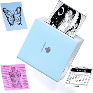 Mini-printer draagbare thermische printer voor studie foto's - compatibel met iOS en Android - groen mini printer