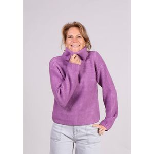 mbyM Kemina-M trui gebreid met col paars