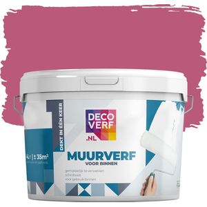 Decoverf muurverf mat cyclaam, 4L