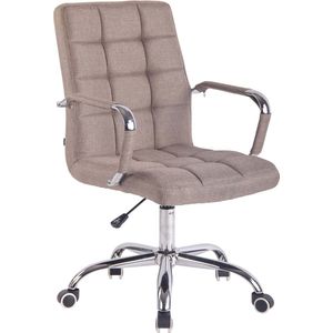 In And OutdoorMatch Bureaustoel Stien - Greige - Stof - Hoge kwaliteit bekleding - Comfortabele bureaustoel - Klassieke uitstraling