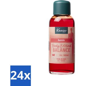 24 x Kneipp - Badolie - Body & Mind Balance - Iris & Vetiver - 100 ml - Badproduct - Badolie - Ontspanning - Stressvermindering - Aromatherapie
