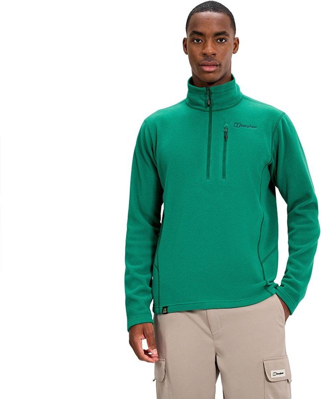 Berghaus Heren Prism Micro Polartec fleece jas met halve rits, groen (Meadow Green), XXL