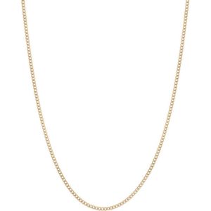 Lucardi Dames Ketting gourmet - Echt Zilver - Ketting - Cadeau - Moederdag - 50 cm - Rosékleurig